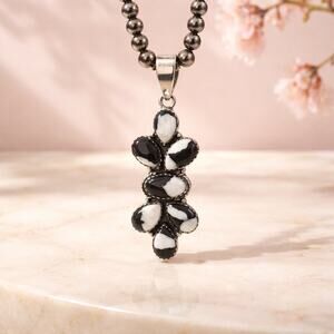 HUGE! white Buffalo Cluster Teardop Pendant 2.25” Long